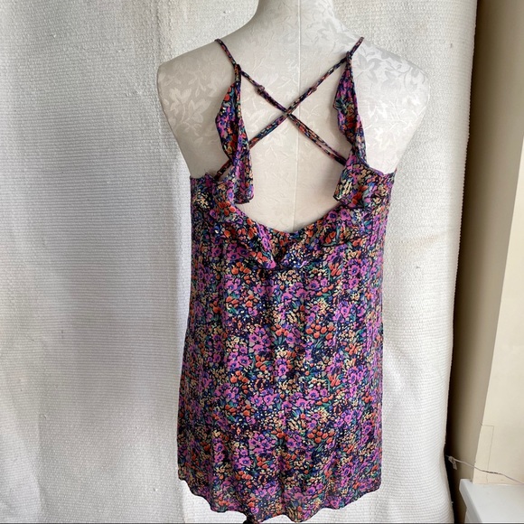 Parker Silk Sleeveless Floral Print Mini Dress - Picture 4 of 8